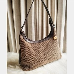 The Sak Tan and Black Woven Shoulder Bag